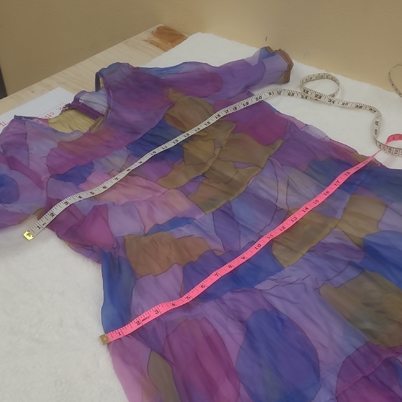 Elegant SHEER Multicolor Maxi Dress - Picture 4 of 13